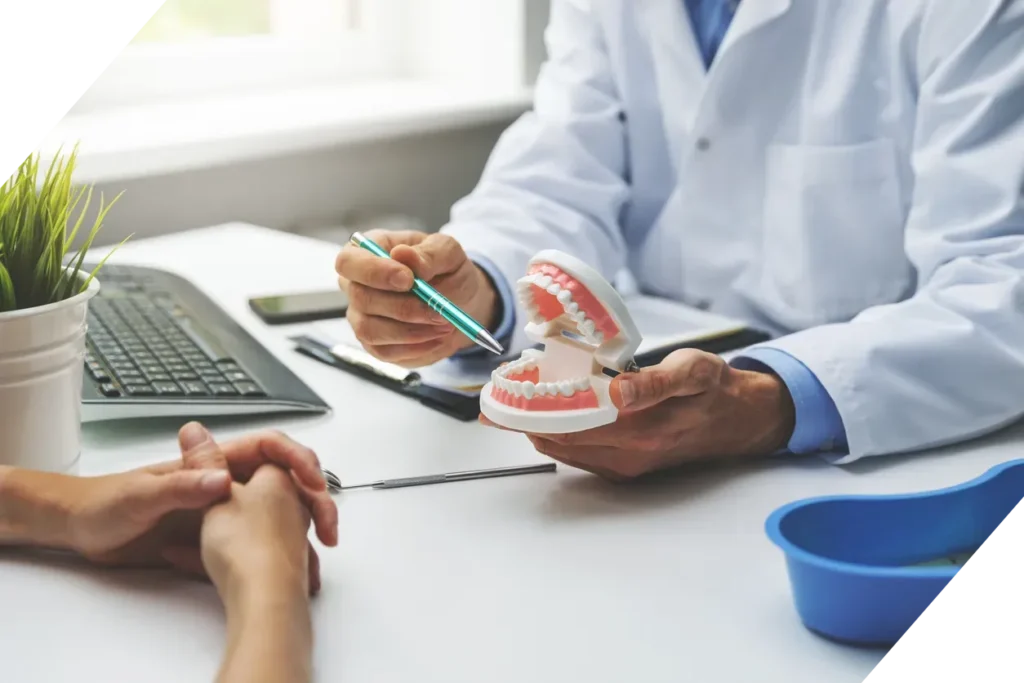 Dentist providing a consult